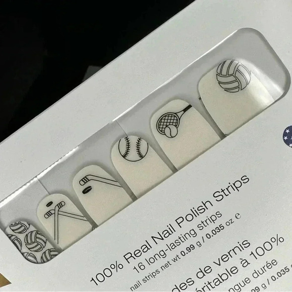 Color Street Overlay Game On Press On Nails Sports Hockey Tennis Baseball - Picture 1 of 3